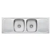 OLIVERI Ultraform Double Bowl Sink With Double Drainer UF13D