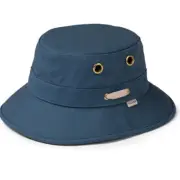 Tilley Canvas Bucket Hat Hemp Women's Size XL (7-5/8-7-3/4) Indigo Navy New