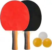 Super Lightweight Table Tennis Rackets 2 Double Pimples Rackets 3 Balls Set for Teen Players
