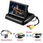 Wireless 4.3 Inch LCD Foldable Car Monitor TFT Display Reverse Rear View Camera