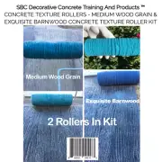 Medium Wood Grain & Exquisite Barnwood Concrete Texture Roller Kit
