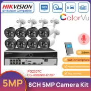 Hikvision 12MP 8CH 4K NVR 5MP ColorVu Home Security Camera CCTV System Audio Lot
