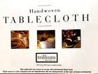 Handwoven Tablecloth Black 55"x55" Square Trillium Design India New Original Pkg