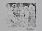 Pablo Picasso: La Crown Laurel, Lithography Erotic Signed