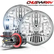 Pair 7"Inch Round LED Headlights Halo DRL Hi+Lo Beam Fits 1967-1981 Chevy Camaro