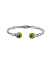 Samuel B. 18K & Silver 4.20 ct. tw. Peridot Seahorse Bangle Bracelet