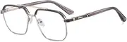 [HDUBFY] men blocking glasses big frame clear metal eyeglasses frame male spring hinge