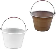 SHINEOFI 2pcs Thickened Plastic Cement Bucket Durable Storage Barrel for Construction Sites Outdoor Work Multi Functional Use as Trash Bin Fall Design Lightweight and Wear Resistant