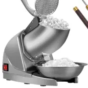 380W Electric Ice Crusher - Triple Blade Snow Cone Machine, 286 lbs/hr Capacity