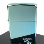 【ZIPPO】美系~超質感TEAL青綠色鏡面LOGO字樣打火機