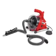 Clear Clogs PowerClear Drain Snake Kit, Compact & Powerful, 30ft Cable RIGID