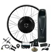 TDR 27.5" 2000W Rear Electric Bike Kit for 52V 15AH Battery, LCD Display, Twist Throttle, Pedal Assist, Shimano Freewheel, E-brake Levers for MTB ATV