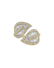 Sabrina Designs 14K 1.82 ct. tw. Diamond Leaf Cross Over Ring