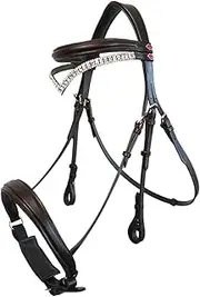 Whitaker Lynton Leather Snaffle Bridle with Spare Browband (UK Size: Full) (Havana)