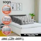 SOGA 4X 120cm Silver Triangular Wedge Pillow Headboard Bedside Tatami Cushion