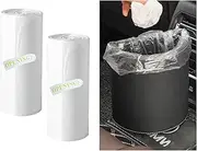 Yourkar 2Packs Trash Liner Refills (60 Count), Watertight Thickened Mini Trash Can Bags, Transparent Desktop Trash Bin Liners Garbage Bags for Cars Office Home, Car Accessories