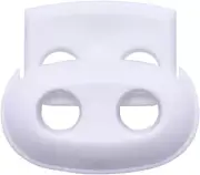 Plastic Cord Locks Spring Toggle Stopper Double Hole Cord Locks for Drawstring,C