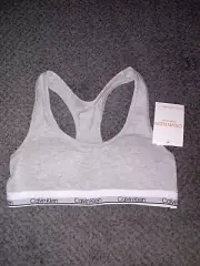 Calvin Klein Girls Racerback Bralette With Padding, Size Large 10/12