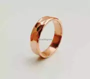 Pure Copper Band Ring, Hammered Design Ring, Ring For Women Or Men Ring,