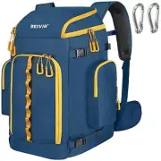 Ski Boot Bag, 65L Durable Travel Backpack, 1680D Nylon Waterproof Snowboard B...
