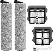 Roller Brush Filter Replacement Part Set for Tineco iFloor 3/ iFLOOR 3 Breeze/Floor ONE S3/ iFloor 2 Cordless Wet Dry Vacuum Cleaner Accessories (Include 2 Brushroll+2 HEPA Filter)