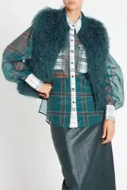 * BNWT SASS & BIDE "It's My Party" Shearling Vest - Size Medium