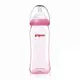 貝親 PIGEON日本 矽膠護層寬口母乳實感玻璃奶瓶(240ml)-粉L[免運費]