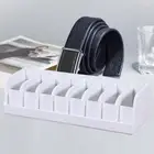 Belt Organizer Box 8 Grids Closet Belt Holder Sleek Men Women Storage Box for