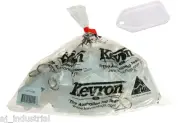 KEVRON CLICK KEY TAGS - CLEAR / WHITE - BULK PACK x 50 - PLASTIC LABELS OFFICE