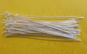 100 PCS BALI HEAD PIN STERLING SILVER PLATED 21 GAUGE 1.5 INCH PIN 841JJ