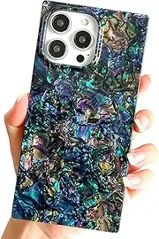 BANAILOA Compatible with iPhone 15 Pro Max Case Rectangle Edge,Luxury Sparkle Colorful Cute Case Protective Soft Slim Girly Women Case Designed for iPhone 15 Pro Max - 6.7 inch (Black Shell)