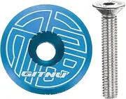 uxcell 1 1/4" Bicycle Headset Top Cap Cover Aluminum Alloy Cycling Headset Stem with M6 Bolt for Mountain Bike Road MTB, Blue