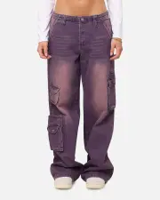 [XXIII] Xxiii Women's Corporal Cargo Jeans Purple - Size 12 12 Purple