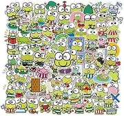 100 Packs Keroppi Stickers Water Bottles Laptop Phone Motorcycle Computer Guitar Skateboard Hydroflasks Keroppi Vinyl Sticker Waterproof Aesthetic Trendy Decals for Teens Girls Adults