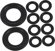 Automotive Oil Pan Screw Gasket Set 10pcs Rubber Seals Oil Washer for Engine Repair