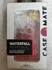 Case-Mate iPhone 8 /7 /6s/6 Plus Rose Gold Waterfall Case, New Sealed