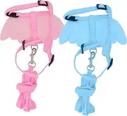 VERDANVERSE 2Sets Fashion Rabbit Leash Reliable Bunny Traction Ropes Durable Pulling Strap for Pets Breathable Design for Daily Walks Adorable Charming