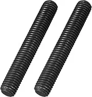 uxcell 5/8" x 4.1" Fully All Threaded Rod, 2Pcs B7 Alloy Steel Long Threaded Screw Right Hand Threads Fully Studding Rod Bar for Furniture Mounting Assembly Fastening, Black