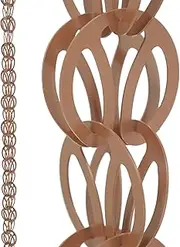 DFTDFYXYRain Chain Outdoor Rain Chains Aluminum Rain Chain 3.2-26.2FT Downspout Catcher for Window Garden Decorations with Fixer and Hook for Eaves Drainage,Outdoor Decor,Patio,Temple,3m(9.8ft)