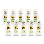 10PK Dove Nourishing Secrets Strengthening 320ml Shampoo Avocado & Calendula