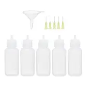 30ml 1oz Needle Oiler,5Pcs Glue Applicator Bottle with 5Pcs Stainless Needle Tip