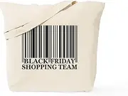 CafePress Black Friday Shopping Team Tote Bag Natural Canvas Tote Bag, Reusable Shopping Bag