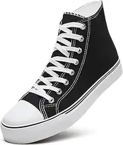 [ZGR] Men’s High Top Canvas Sneakers Lace Up Classic Casual Walking Shoes