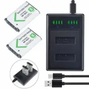 2X NP-BX1 Batteries & Dual Charger for Sony CyberShot HDR-CX240,CX405,CX440