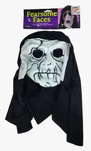 Vintage Easter Unlimited Mummy Halloween Mask Fun World 9217 Fearsome Faces Tag