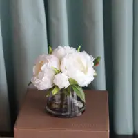 在飛比找ETMall東森購物網優惠-簡約北歐式芍藥臥室床頭柜裝飾花