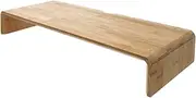 KOMBIUDA Bamboo Monitor Stand Practical Desktop Storage Rack for Computer Durable Safe Riser for Office Use Ergonomic Design for Optimal Viewing Height