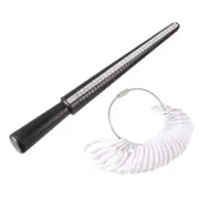 Ring Sizer Mandrel Kit 4Size Finger Measuring Stick Ruler Gauge Tool Plastic