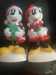 New Disney Christmas Mickey & Minnie Mouse 24" Lit Blow Mold Pair 2024 Holiday