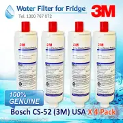 4 PACK Bosch CS-52 Internal Fridge Water Filter Cuno 3M USA 5586605 640565